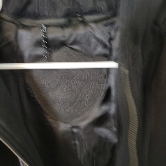 Black Rivet Men’s Hooded Wool Jacket Lined Button Zip Black M Great Condition - Picture 6 of 9